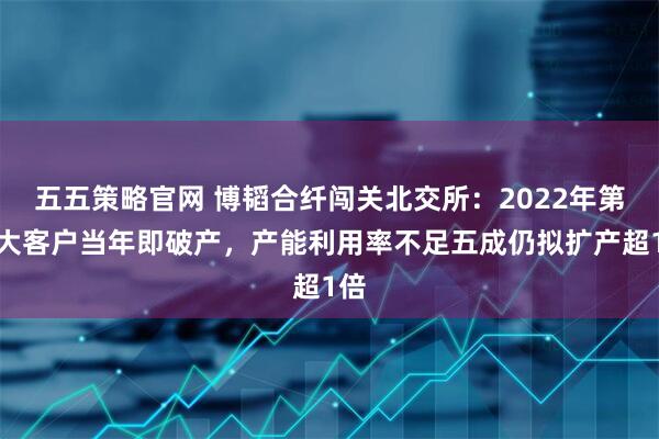 五五策略官网 博韬合纤闯关北交所：2022年第一大客户当年即破产，产能利用率不足五成仍拟扩产超1倍
