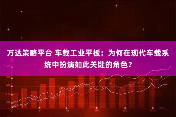 万达策略平台 车载工业平板：为何在现代车载系统中扮演如此关键的角色？